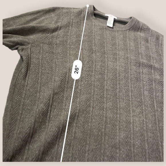 DOCKERS Brown Neutral Minimalist OverSized braided Knit Winter Crew Neck Sweater - Picture 6 of 8